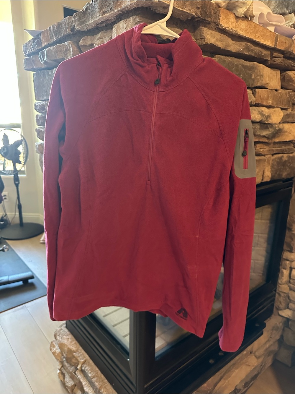 Eddie Bauer Raspberry Red Half-Zip Fleece Pullover